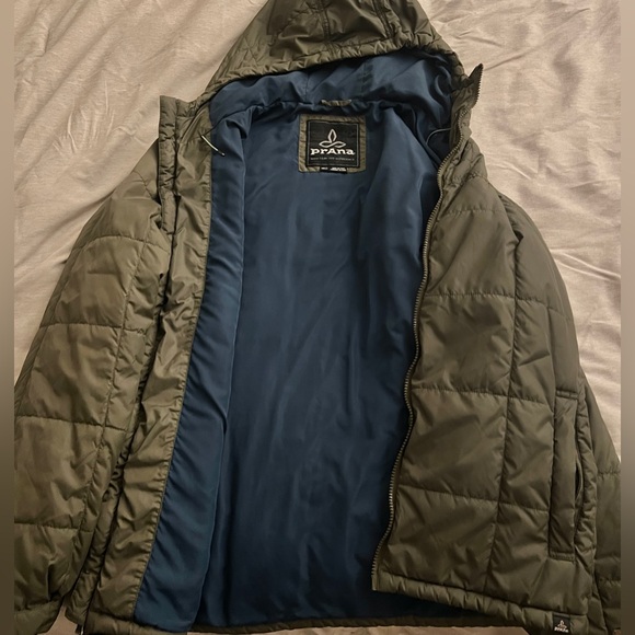 SALE* PRANA Redmond insulated light coat olive green quilted jacket M Medium EUC - Picture 6 of 6